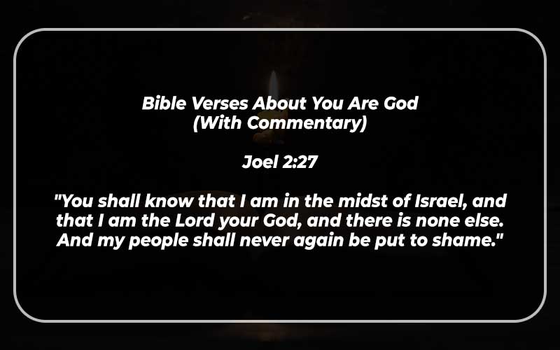 Bible Verses About You Are God